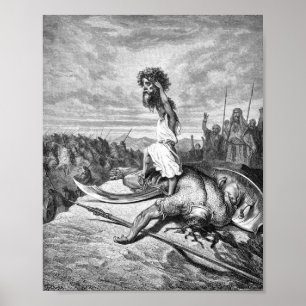 Póster David Slay Goliath De Gustave Dore 1886