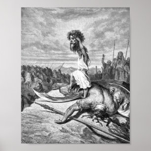 Póster David Slay Goliath De Gustave Dore 1886