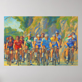 Póster Davide Rebellin Col d'Eze Paris-Nice 2008 Faux Pai