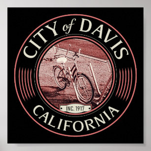 PÓSTER DAVIS YOLO CALIFORNIA - CIUDAD DE DAVIS CA