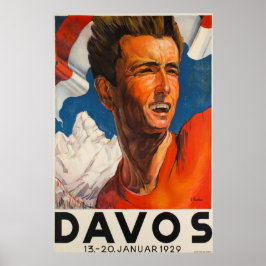 Póster Davos, Parsenn, Suiza, Poster de esquí