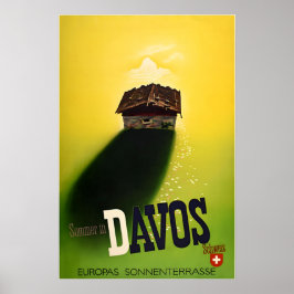 Póster Davos Travel Poster Switzerland Art Swiss Print 