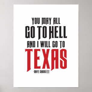 Póster Davy Crockett Poster de Texas