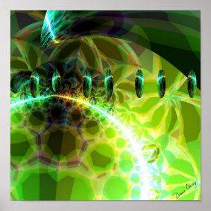 Póster Dawn of Time – Lime & Gold Emerge