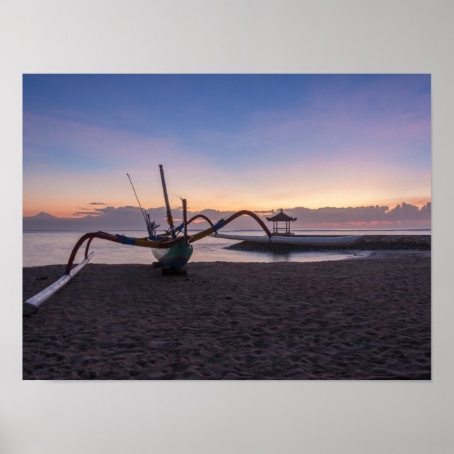 Póster Dawn, Sanur, Bali, Indonesia (Frente)