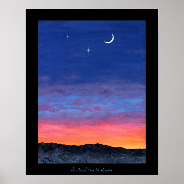 Póster day2night Sunset to Twilight Painting (Frente)