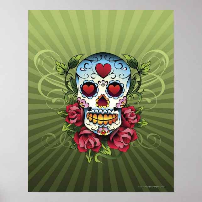 Póster Day of the Dead Skull (Frente)