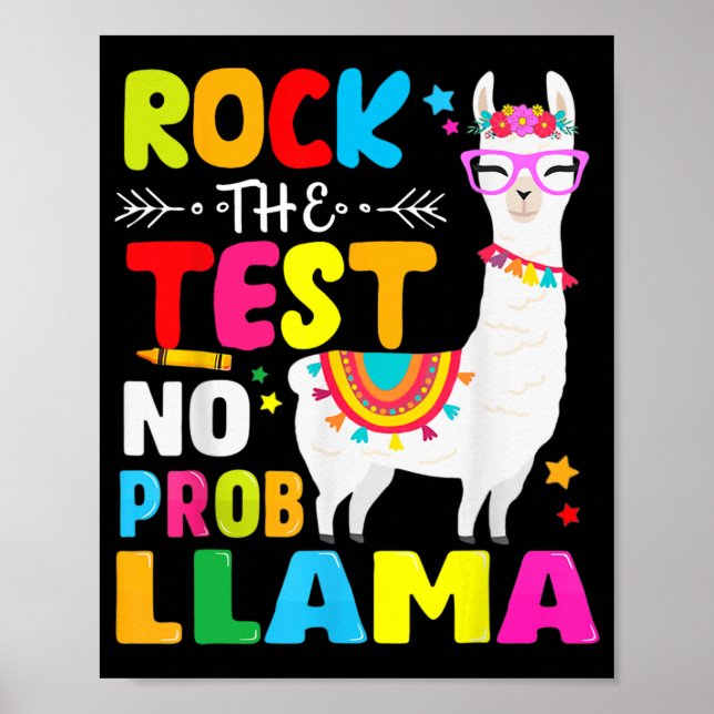 Póster Day Rock The Test Docing No Prob Llama Teacher (Frente)