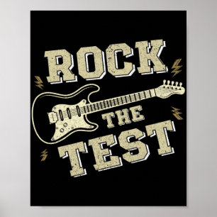 Póster Day Teacher Rock The Test Guitar Teacher Testing D