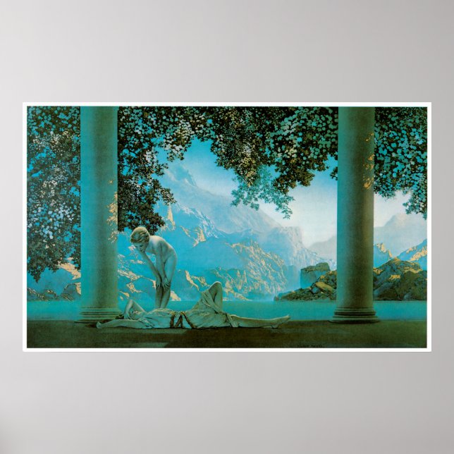 Póster Daybreak, Maxfield Parrish (Frente)