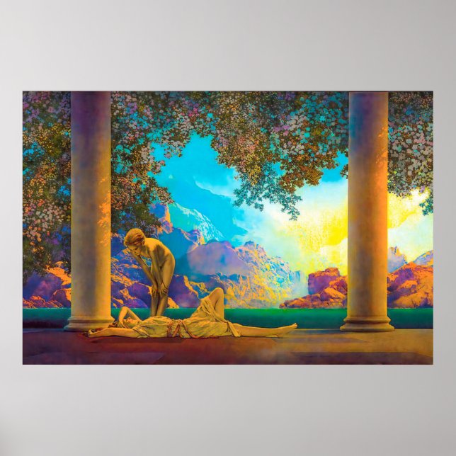 Póster Daybreak Maxfield Parrish (Frente)