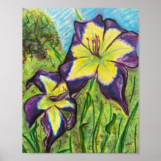 Póster Daylily "Laura Harwood