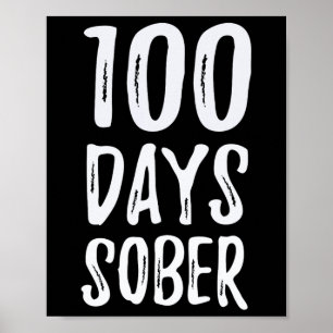 Póster Days Sober Felicitaciones Sobriedad