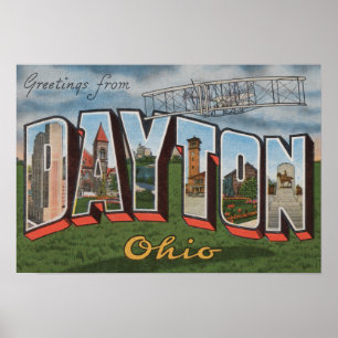 Póster Dayton, Ohio (Wright Brothers Plane)