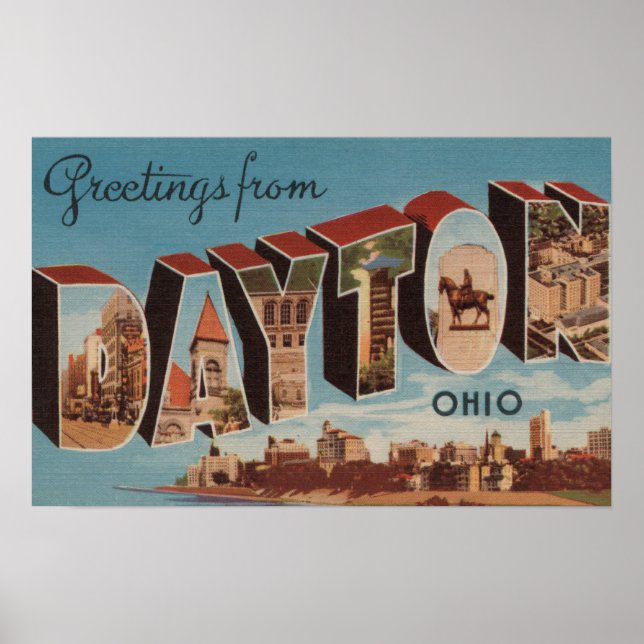 Póster Dayton, OhioLarge Letter ScenesDayton, OH (Frente)