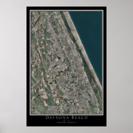 Póster Daytona Beach Florida desde el mapa del satélite e