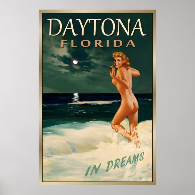 Póster DAYTONA BEACH Florida-Nuevo Original Marilyn Monro (Frente)