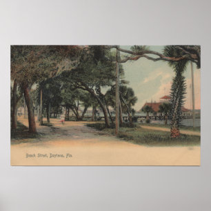 Póster Daytona, Florida - View of Beach Street