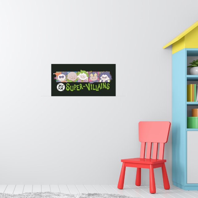 Póster DC Super-Villains Cartoon Lineup (Guardería 1)
