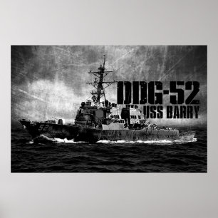 Póster DDG-52 Barry Print