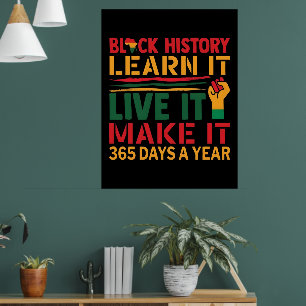 Póster de 100 días aprendiendo historia negra 2026