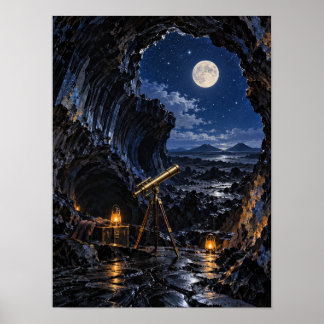 Póster de 12x16 del Observatorio de Tubo de Lava a