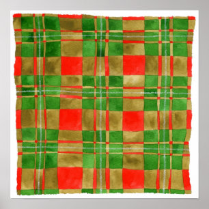 Póster de 16" x 16" del Tartán Mac Gregor