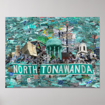 Póster de 16x12, calles de North Tonawanda NY