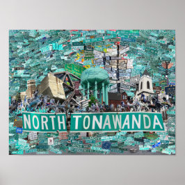 Póster de 16x12, calles de North Tonawanda NY