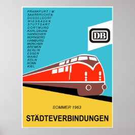 Póster de 1963 de los Ferrocarriles Federales Alem