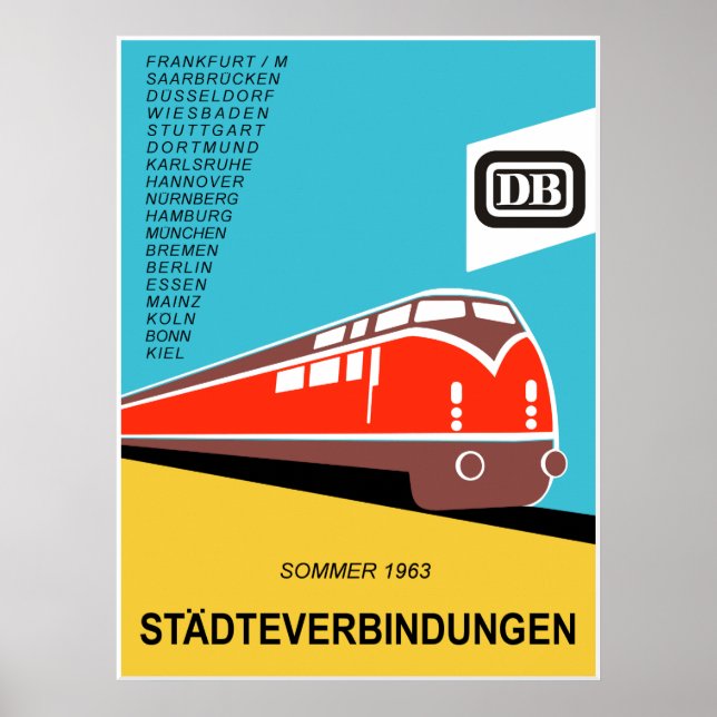 Póster de 1963 de los Ferrocarriles Federales Alem (Frente)