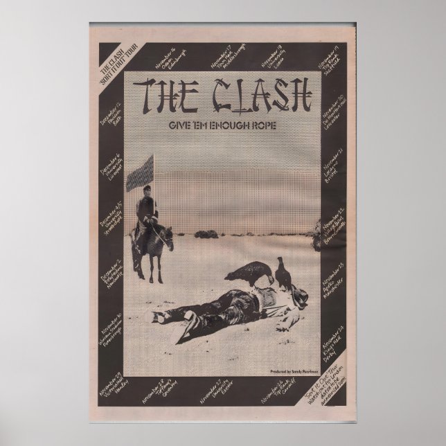 Póster de 1978 CLASH SIOUXSIE y las Banshees (Frente)
