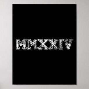 Póster De 2024 Mmxiv Graduation Spirit Vintage Senior 20