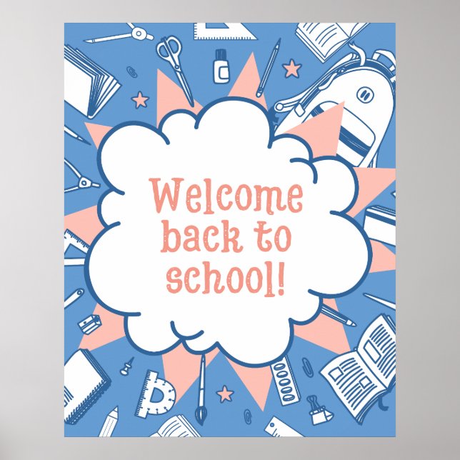 Póster de 24"x30" de Bienvenida al Aula de Clase (Frente)