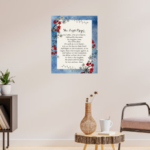 Póster de 24x30 con la Oración del Señor para impr