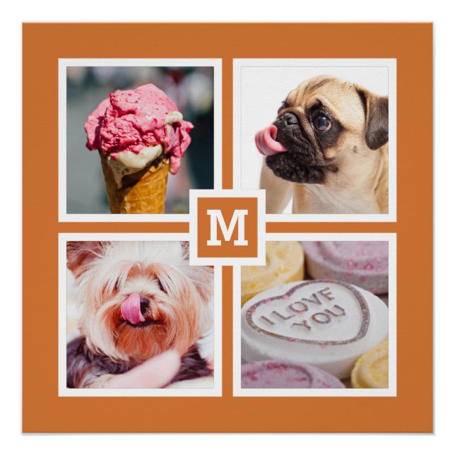 POSTER de 4 FOTOS y MONOGRAMAS (Anverso)