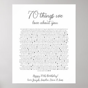 Póster de 70 cosas que amamos de ti