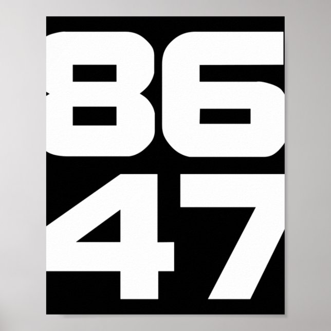 Póster De 86 47 Anti Trump Resist Project 2025 (Frente)