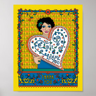 Póster de 8x10 Gracias