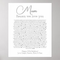 Póster de 90 cosas que amamos de ti