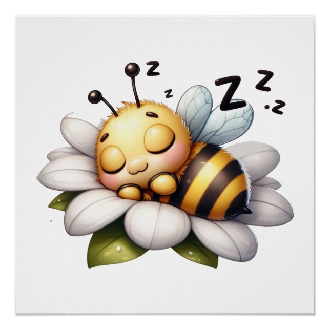 Póster de Abeja Melífera Adorable (Anverso)