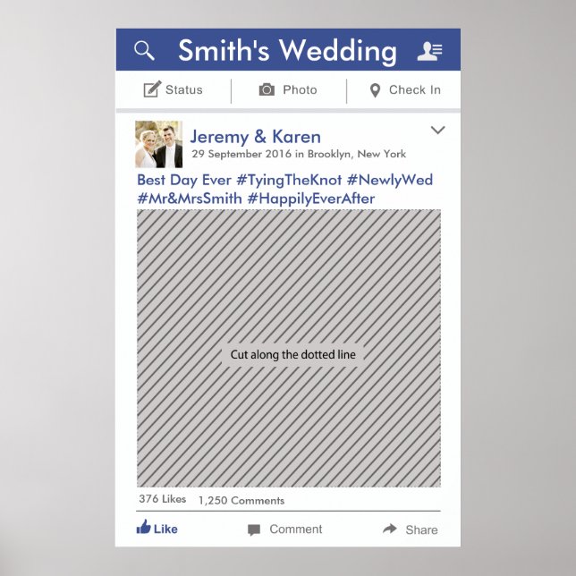 Póster de accesorio para cabina de fotos con marco (Frente)