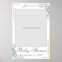 Póster de accesorios de foto de ducha de bebé con 