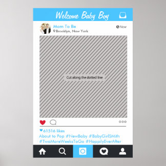 Póster de accesorios para cabina de fotos con marc