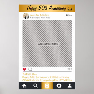 Póster de accesorios para cabina de fotos con marc