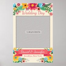 Póster de accesorios para fiesta de bodas para cab