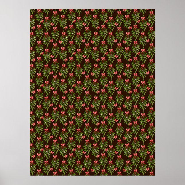 Póster de acebo de Navidad (Frente)