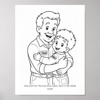 Póster de actividad para colorear de equipo de mec