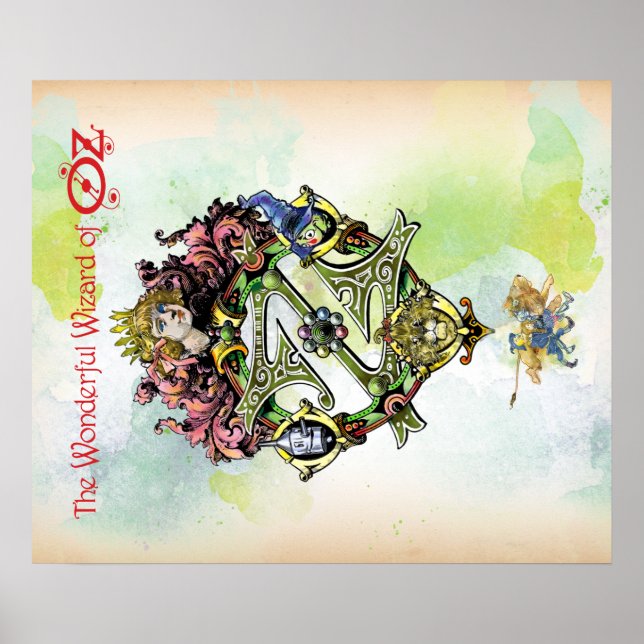 Póster de Acuarela Clásico del Mago de Oz (Frente)