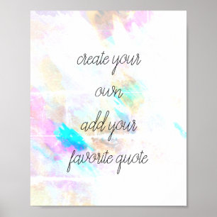 poster de acuarela crea tu propio arte de pared de